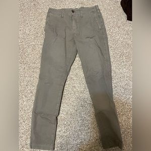 American Eagle Slim Flex Lived-In Khakis. Gray 30X30